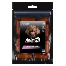 Ласощі для собак AnimAll Platinum – міні ковбаски з качкою 100 г
