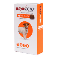 Таблетки від бліх та кліщів для собак Bravecto (Бравекто) 4,5-10кг, 1 таблетка