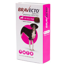 Таблетки від бліх та кліщів для собак Bravecto (Бравекто) 40-56кг, 1 таблетка