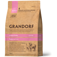 Сухий корм для цуценят Grandorf LAMB & TURKEY PUPPY ягня з індичкою від 3 тижнів 3 кг