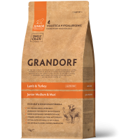 Сухой корм для юниоров собак средних и крупных пород Grandorf LAMB & TURKEY JUNIOR ягненок с индейкой 1 кг
