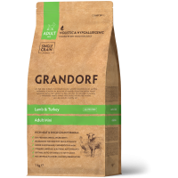 Сухий корм для дорослих собак дрібних порід Grandorf LAMB & TURKEY ADULT міні ягня з індичкою 1 кг