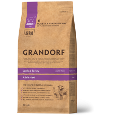 Сухий корм для дорослих собак великих порід Grandorf LAMB & TURKEY ADULT MAXI ягня з індичкою 10 кг