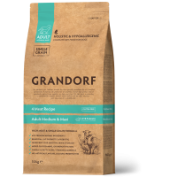 Сухий корм для дорослих собак середніх і великих порід Grandorf 4 Meat Medium & Maxi з 4 видами м’яса 10 кг