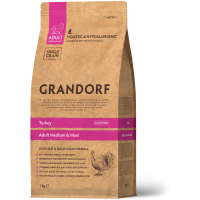 Сухой корм для взрослых собак средних и крупных пород Grandorf TURKEY ADULT с индейкой 1 кг