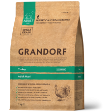 Сухий корм для дорослих собак великих порід Grandorf TURKEY ADULT MAXI з індичкою від 1 року, 3 кг