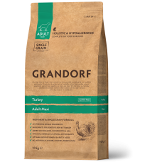 Сухий корм для дорослих собак великих порід Grandorf TURKEY ADULT MAXI з індичкою від 1 року, 10 кг