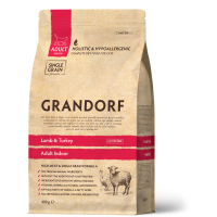 Сухой корм для кошек Grandorf Lamb & Turkey Indoor с ягнёнком и индейкой 0,4 кг