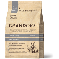 Сухой корм для стерилизованных кошек Grandorf Rabbit & Turkey Sterilized с кроликом и индейкой 8 кг