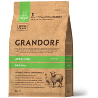 Сухий корм для дорослих собак дрібних порід Grandorf LAMB & TURKEY ADULT міні ягня з індичкою 8 кг