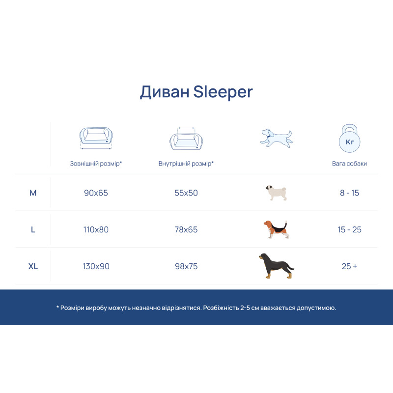 Диван для собак Harley and Cho Sleeper Biege L 80×110 см