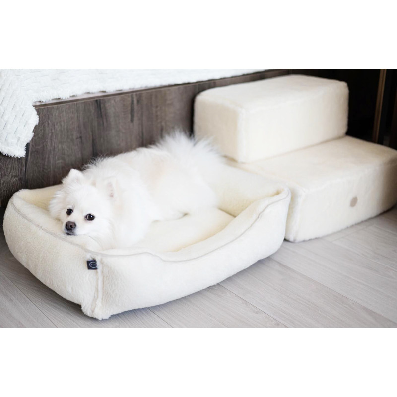 Лежанка для собак Harley and Cho Dreamer Fur Milky XXL 120×80 см
