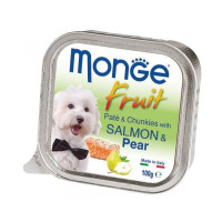 Вологий корм для собак Monge Dog Fruit з лососем та грушею, 100 г