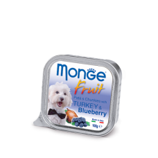 Вологий корм Monge Dog FRUIT з індичкою та чорницею для дорослих собак, 100 г