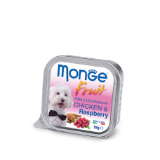 Вологий корм Monge Dog FRUIT з куркою та малиною для дорослих собак, 100 г