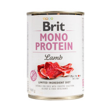 Вологий корм для собак Brit Mono Protein Lamb з ягням, 400 г