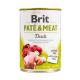 Вологий корм для собак Brit Care Pate & Meat з качкою, 400 г
