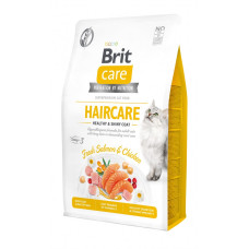 Сухий беззерновий корм Brit Care Cat Grain Free Haircare Healthy and Shiny Coat - для котів, догляд за шкірою і шерстю, з лососем та куркою 2 кг