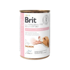 Вологий корм для собак з харчовою алергією Brit Grain Free Veterinary Diets Hypoallergenic ( лосось, зелений горошок ), 400 г