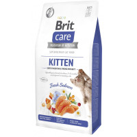 Сухий беззерновий корм Brit Care Cat Grain Free by Nutrition Kitten Gentle Digestion Strong Immunity - для кошенят, з лососем 7 кг