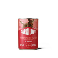Вологий корм Carnilove Turkey & Reindeer & Wildboar для собак паштет індичка, оленина і дикий кабан 400 г