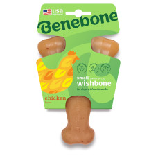 Іграшка для гризіння Benebone Wishbone Chicken «Важіль» зі смаком курки для собак, розмір SMALL, до 13 кг