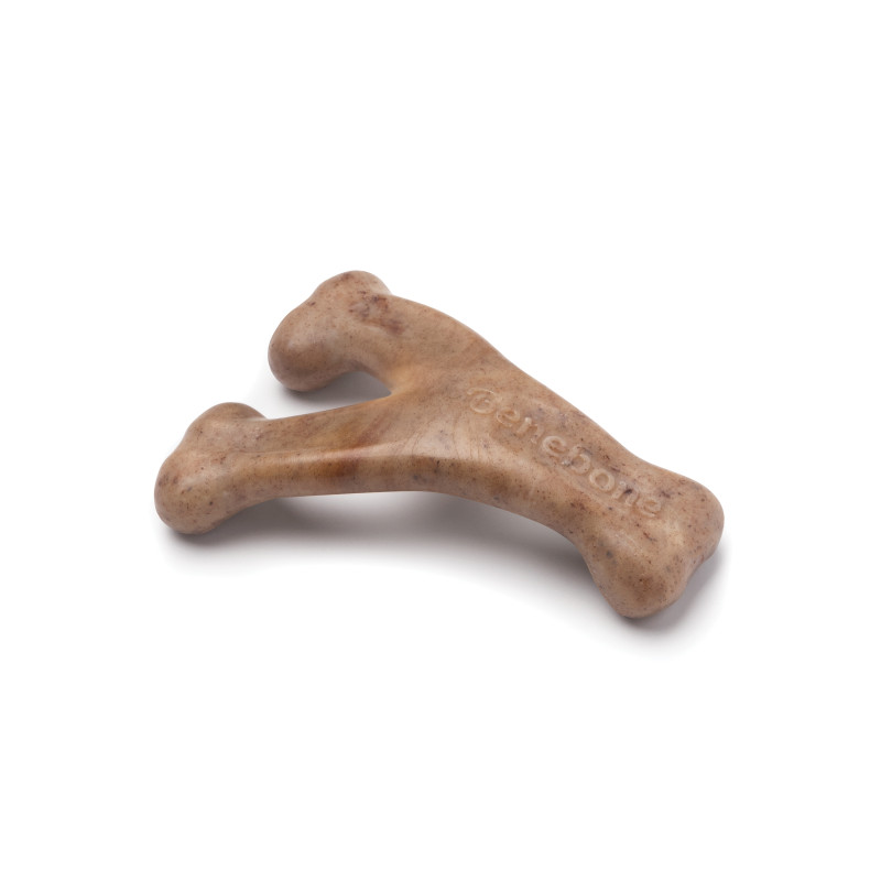 Набір іграшок для гризіння Benebone Puppy Pack «Дентал кістка + Важіль» зі смаком бекону для цуценят, до 7 кг