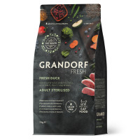 Сухий корм для стерилізованих котів Grandorf Fresh Steril Cat Duck & Sweet Potato з качкою та бататом 2 кг
