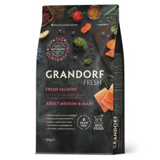 Сухий корм для дорослих собак середніх і великих порід Grandorf Fresh Adult Dog Medium & Maxi Salmon & Sweet Potato з лососем та бататом 10 кг