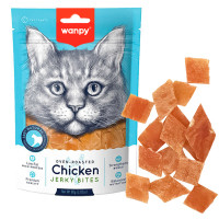 Лакомства Wanpy Chicken Jerky Bites с вяленой курицей для кошек