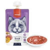 Кремовое лакомство для кошек Wanpy Duck & Pumpkin утка с тыквой 70 г