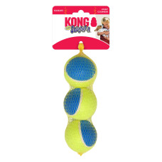 Іграшка для собак KONG SqueakAir Ultra Balls (тенісні м’ячі з пискавкою, набір 3 шт.), розмір M