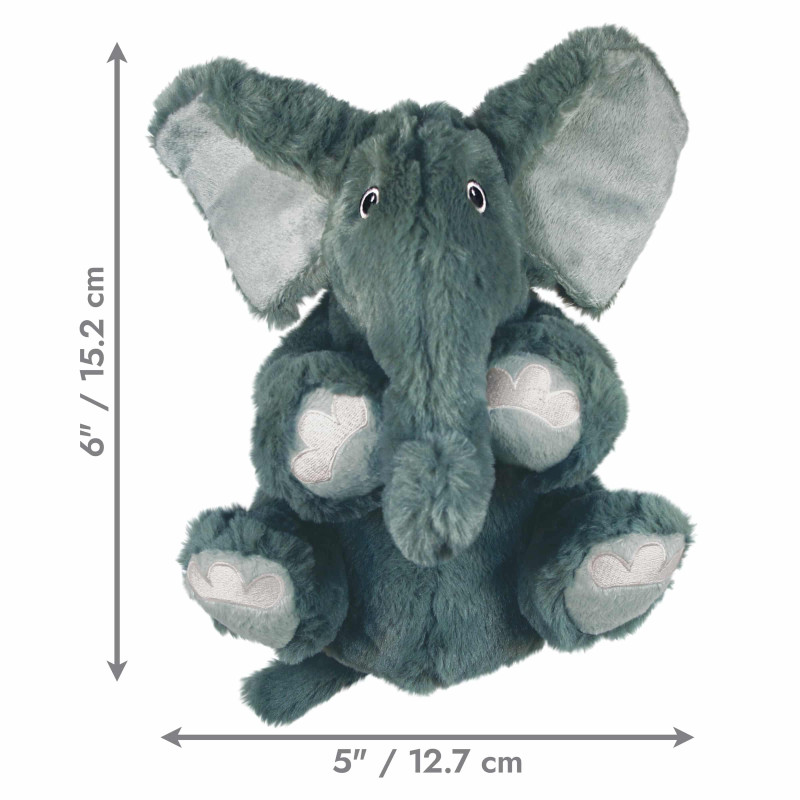 Іграшка для собак KONG Comfort Kiddos Elephant (м’яке слоненя з пискавкою), розмір XS