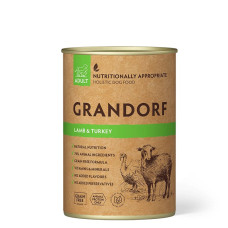 Вологий корм для дорослих собак Grandorf LAMB & TURKEY з ягням та індичкою, 400 г