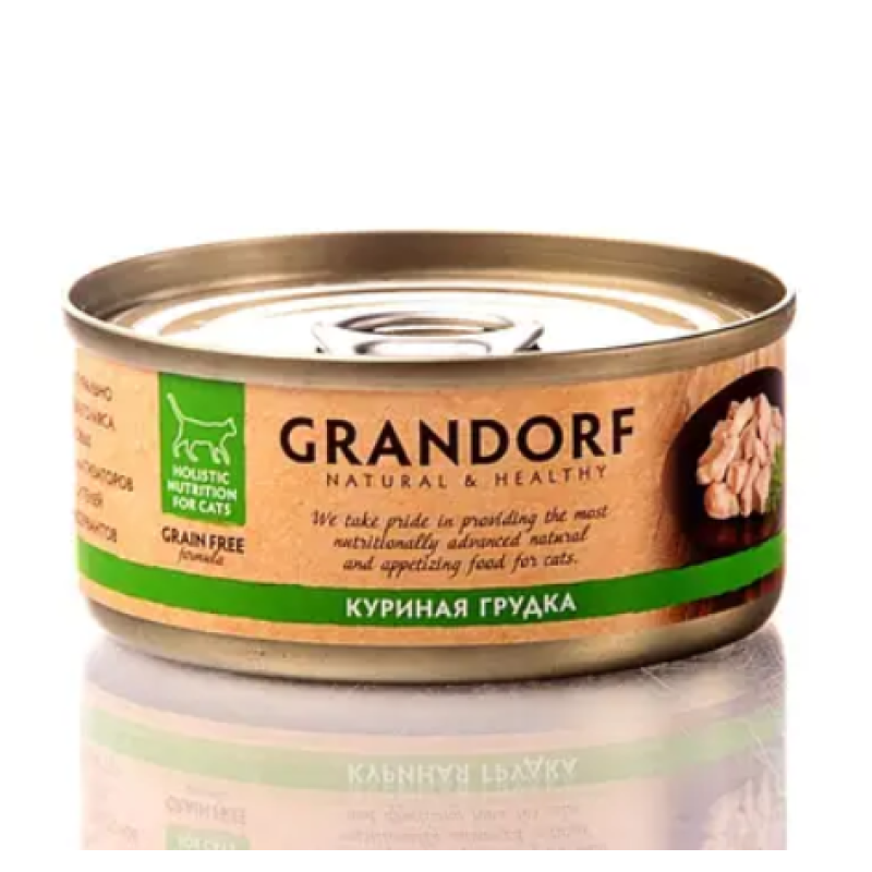 Влажный корм для кошек Grandorf CHICKEN FILLET куриная грудка, 70 г