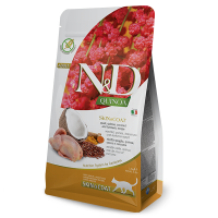 Сухий беззерновий корм ( Фарміна ) Farmina N&D Quinoa, Quail Skin and Coat Adult при харчовій алергії у дорослих котів з перепелом та кіноа 1,5 кг