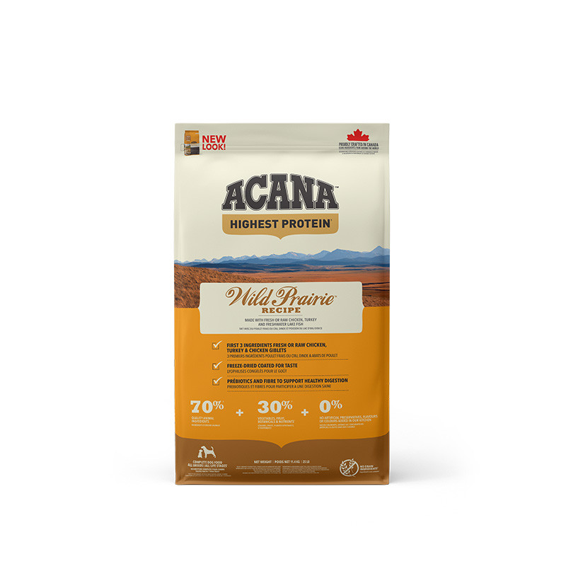 Сухий корм ACANA Wild Prairie Dog Recipe з куркою та індичкою для дорослих собак, 11.4 кг