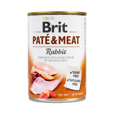 Вологий корм для собак Brit Care Pate & Meat з кроликом, 400 г