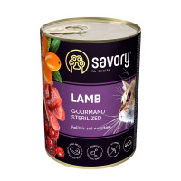 Вологий корм SAVORY з ягням для стерилізованих дорослих котів, 400 г
