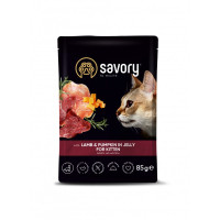 Пауч SAVORY для котят с ягненком и тыквой в желе, 85 г