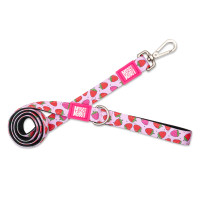 Поводок короткий для собак Max & Molly Short Leash Strawberry Dream с принтом Клубничная мечта, М