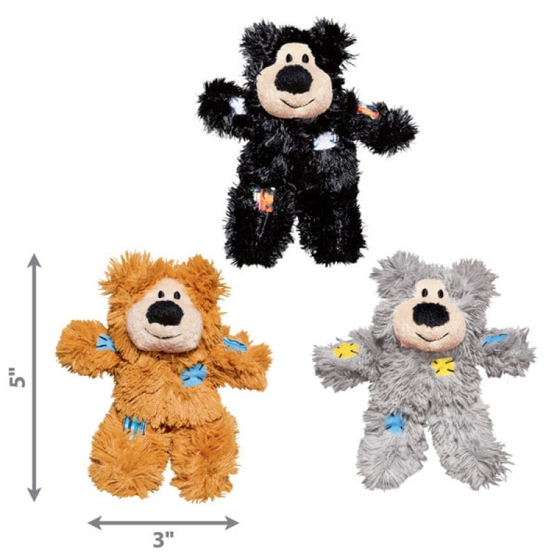 М’яка іграшка для котів KONG Softies Patchwork Bear 