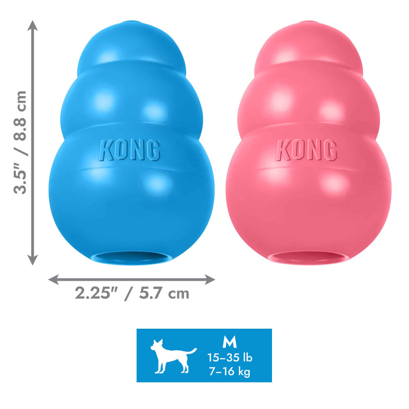Жувальна іграшка для цуценят KONG Puppy (для наповнення ласощами), розмір M