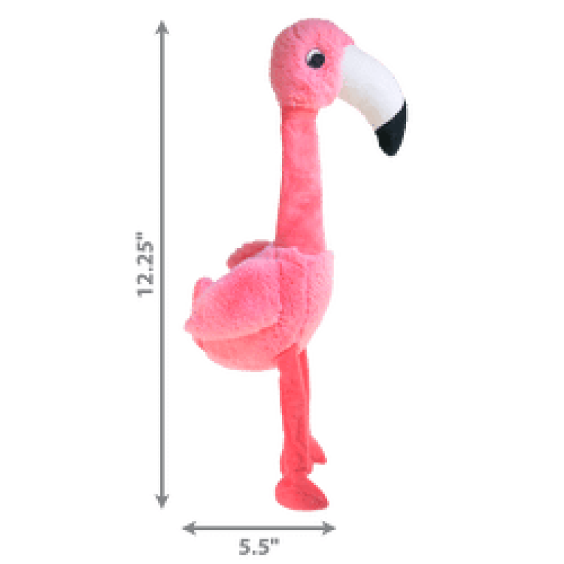 Игрушка для собак KONG Shakers Honkers Flamingo (фламинго с пищалкой), размер S