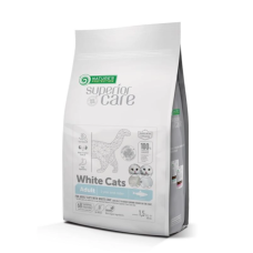 Сухий беззерновий корм Nature's Protection (Нейчер Протекшн) Superior Care White Cats Grain Free Herring для дорослих котів з білим забарвленням шерсті та оселедцем, 1,5 кг