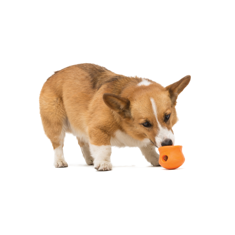Інтерактивна іграшка для собак West Paw Toppl Large Tangerine для ласощів 10 см