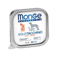 Вологий корм Monge Dog SOLO з індичкою для дорослих собак, 150 г