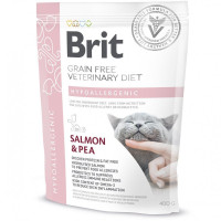 Сухий беззерновий корм Brit Grain Free VetDiet Cat Hypoallergenic - для котів, з харчовою алергією та непереносимістю, з лососем та горохом 400 г