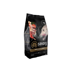 Сухий корм SAVORY з качкою та кроликом для дорослих собак усіх порід, 3 кг
