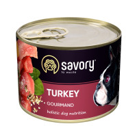 Вологий корм SAVORY з індичкою для дорослих собак усіх порід, 200 г
